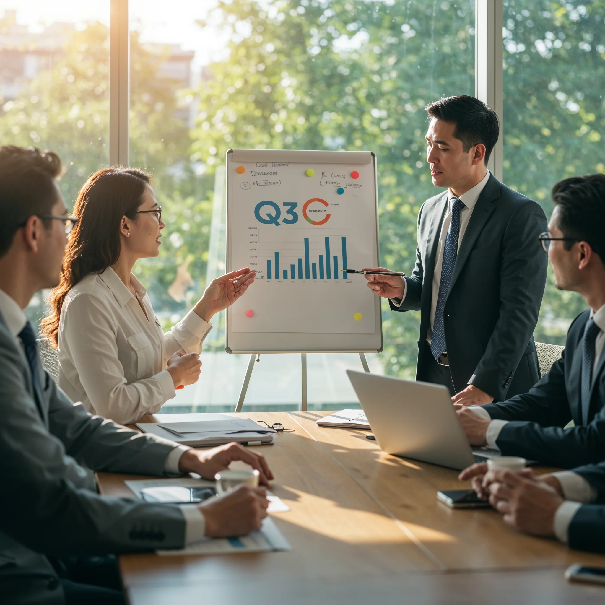 a group of managers in a meeting